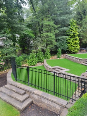 Backyard dog terrace transformation old tappan nj