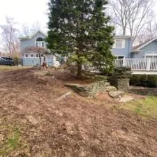 Backyard dog terrace transformation old tappan nj 1