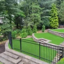 Backyard dog terrace transformation old tappan nj 2