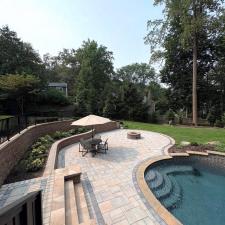 Backyard revamp patio design custom wooden bar river vale nj 2