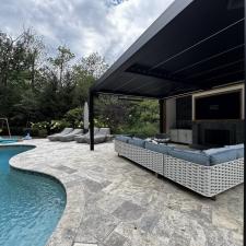 Elevated pool house outdoor resort tenafly nj 2